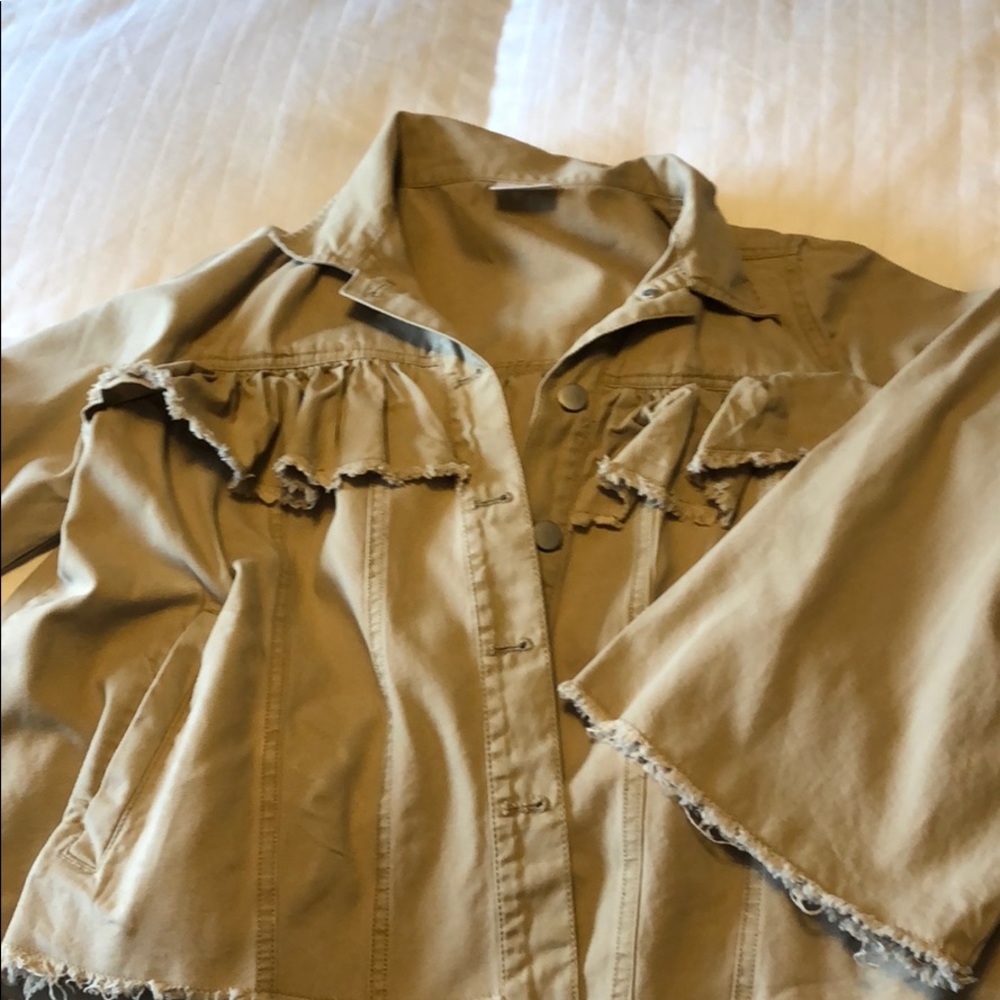 khaki jacket.
